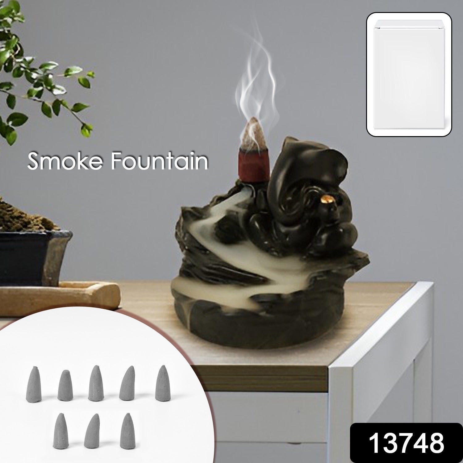 Smoke Fountain Ganesha Idol – Divine Home Decor | Giftoiza - Image 2