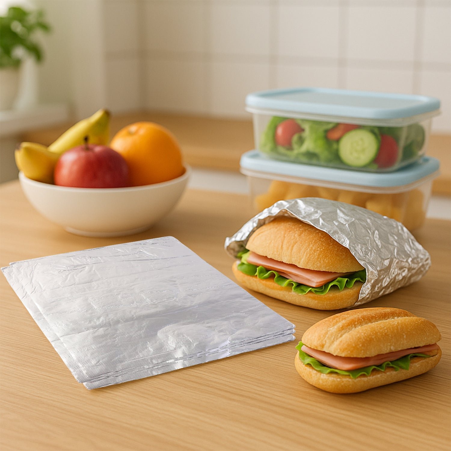 Aluminium Foil Cut Sheets 220×250 mm – Pre-Cut Food Wrap 50 Sheets - Image 4