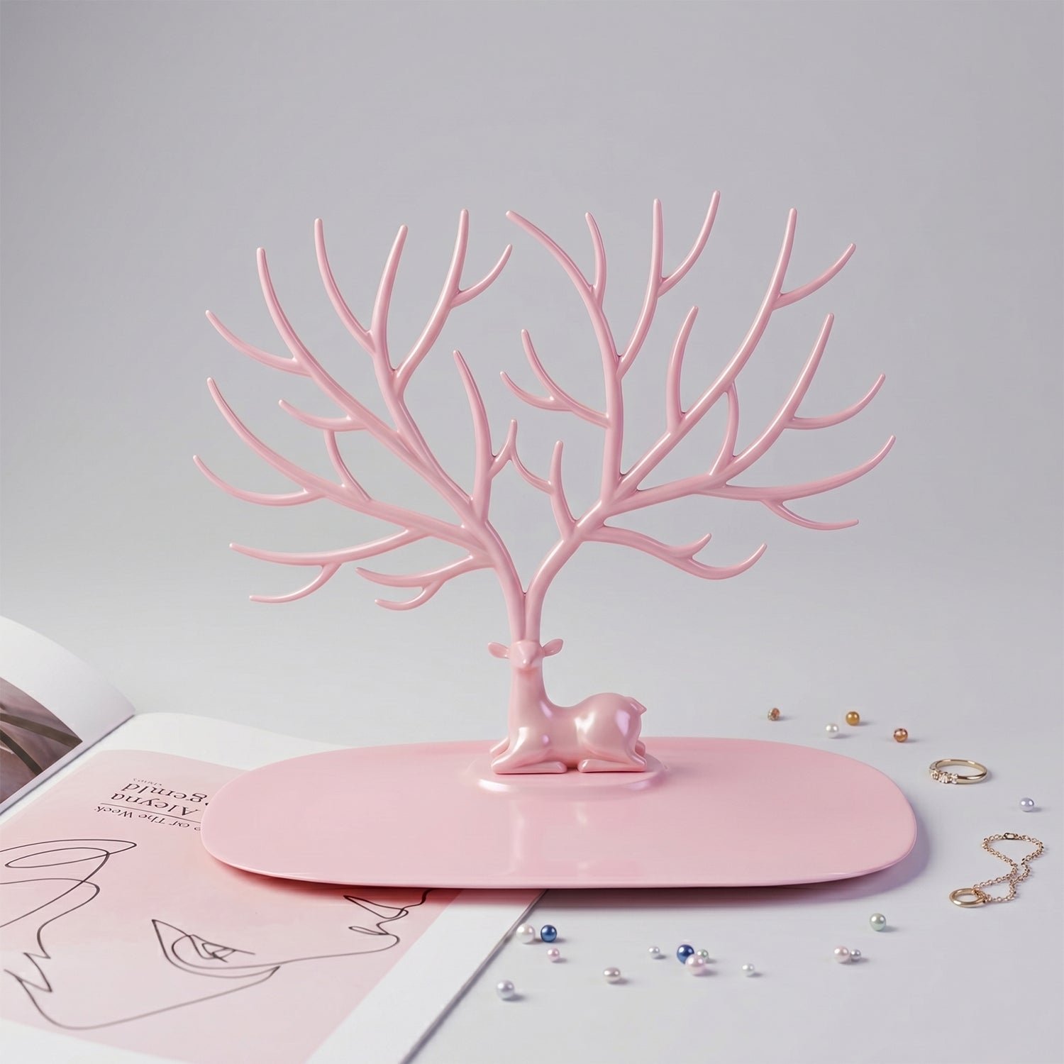 Jewelry Organizer Stand – Elegant Tree-Shaped Deer Design for Your Accessories - Image 4