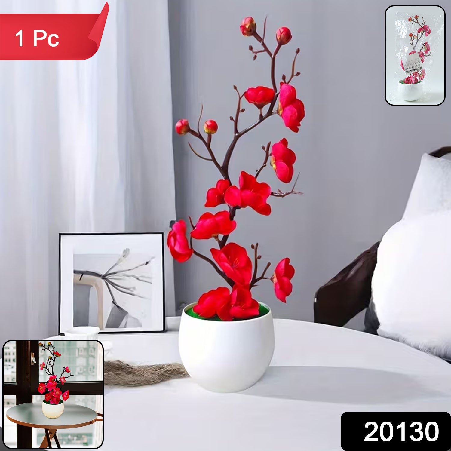 Artificial Flower Pot Plant – Realistic Maintenance-Free Decor - Image 2