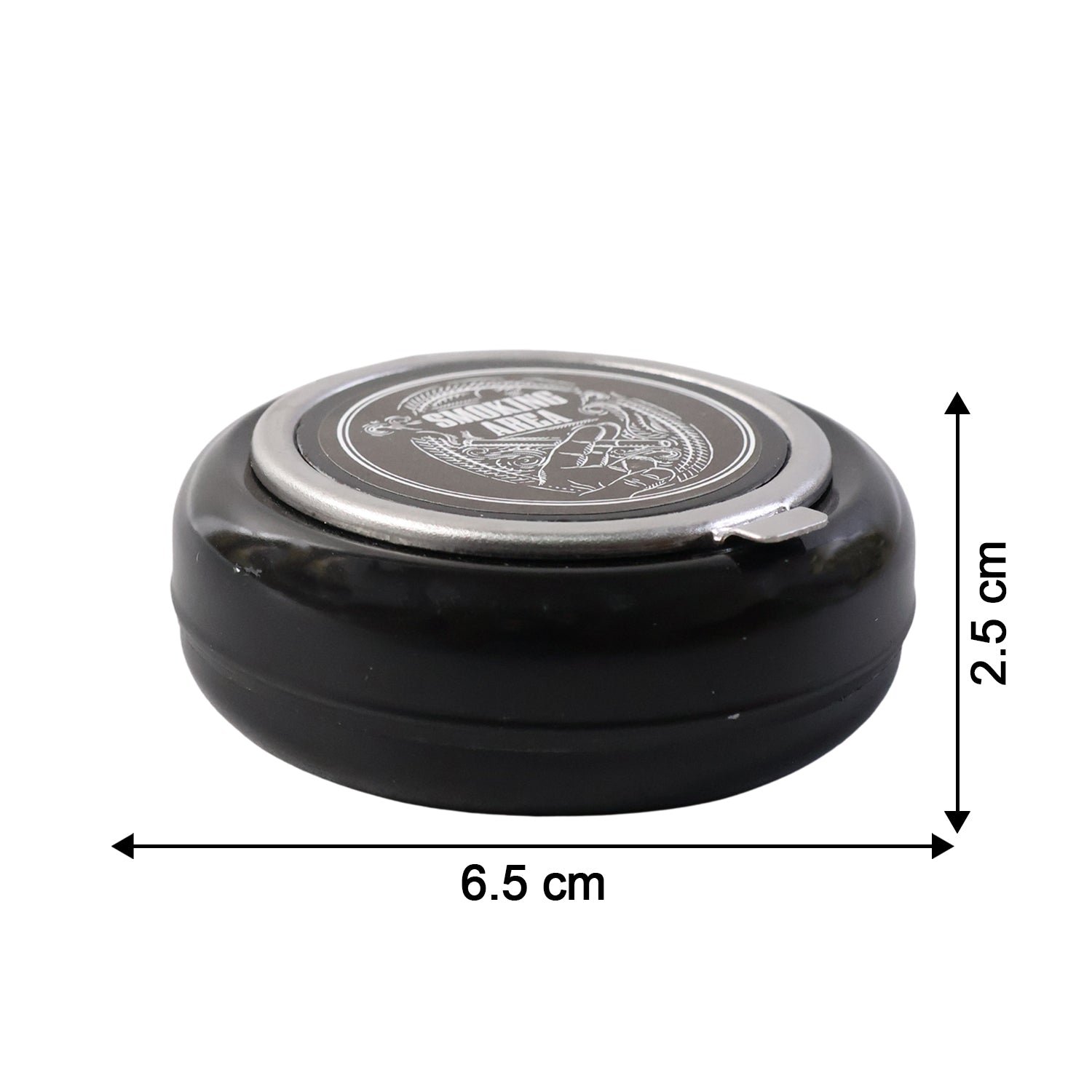 Round Smokeless Ashtray with Lid – Windproof & Easy Clean - Image 3