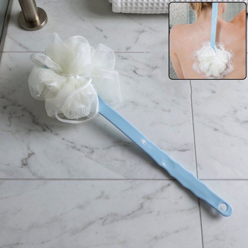 Long Handle Shower Brush – Gentle Exfoliation for Deep Clean