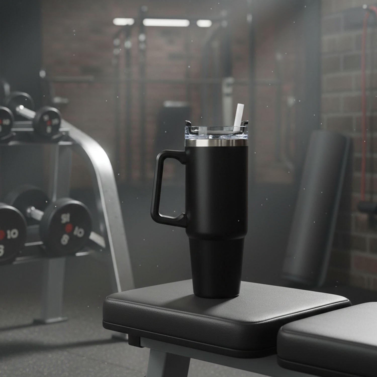 Large Capacity Travel Mug – 890 ML Insulated Black Tumbler - Image 3