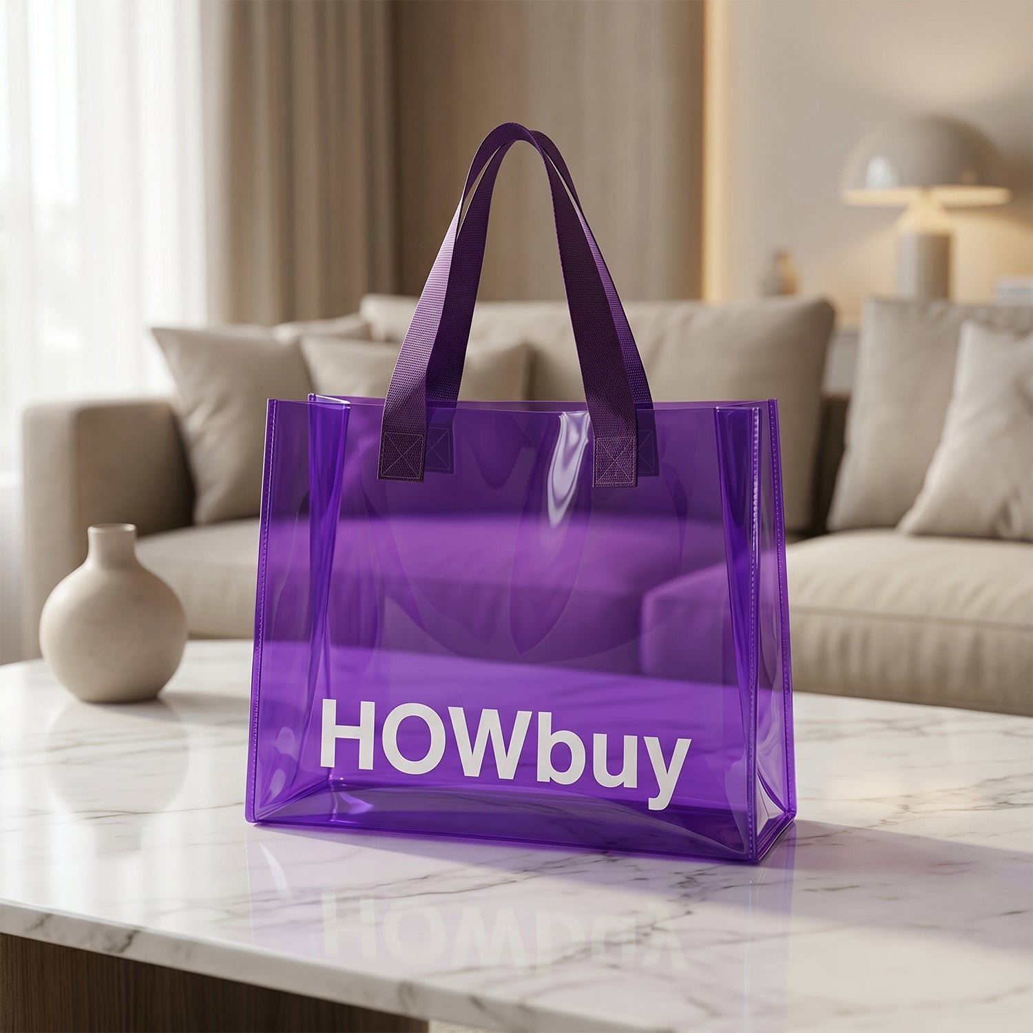 Transparent Carry Bag – Durable Eco-Friendly & Stylish Tote - Image 3