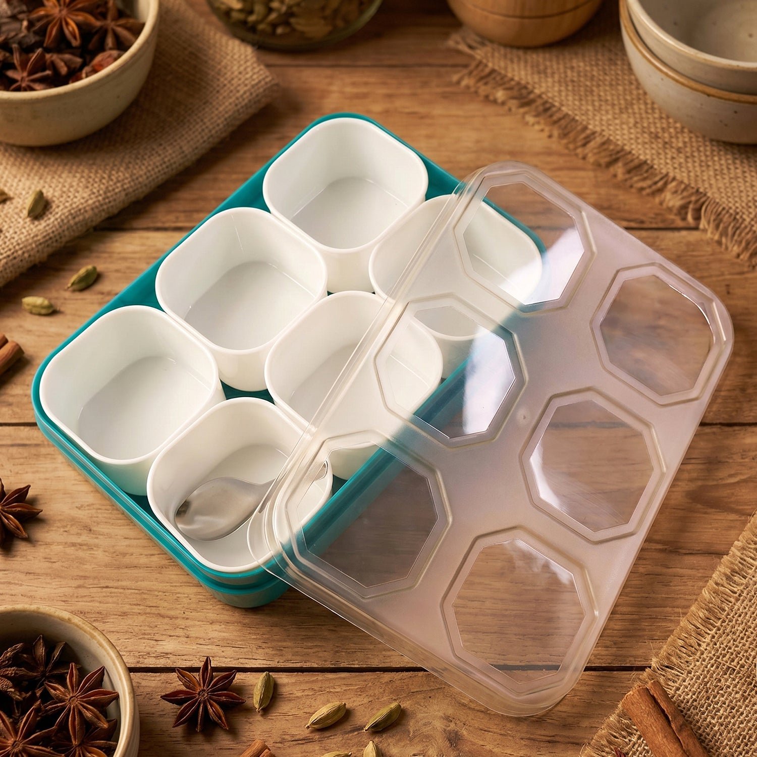 Spice Storage Box – 6 Compartments for Easy Kitchen Organization - Image 4