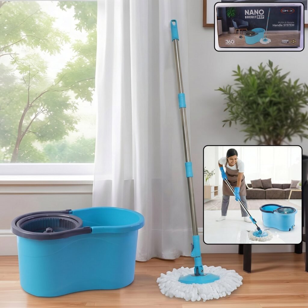 360 Degree Spin Mop – Effortless Floor Cleaning with Adjustable Handle