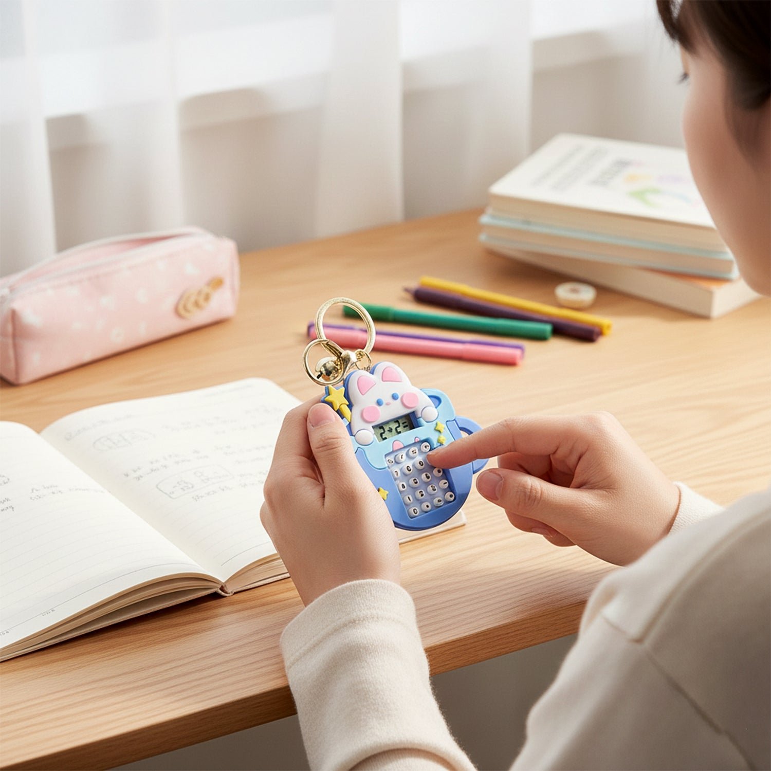 Bunny Calculator Keychain – Portable Mini Digital Calculator - Image 4