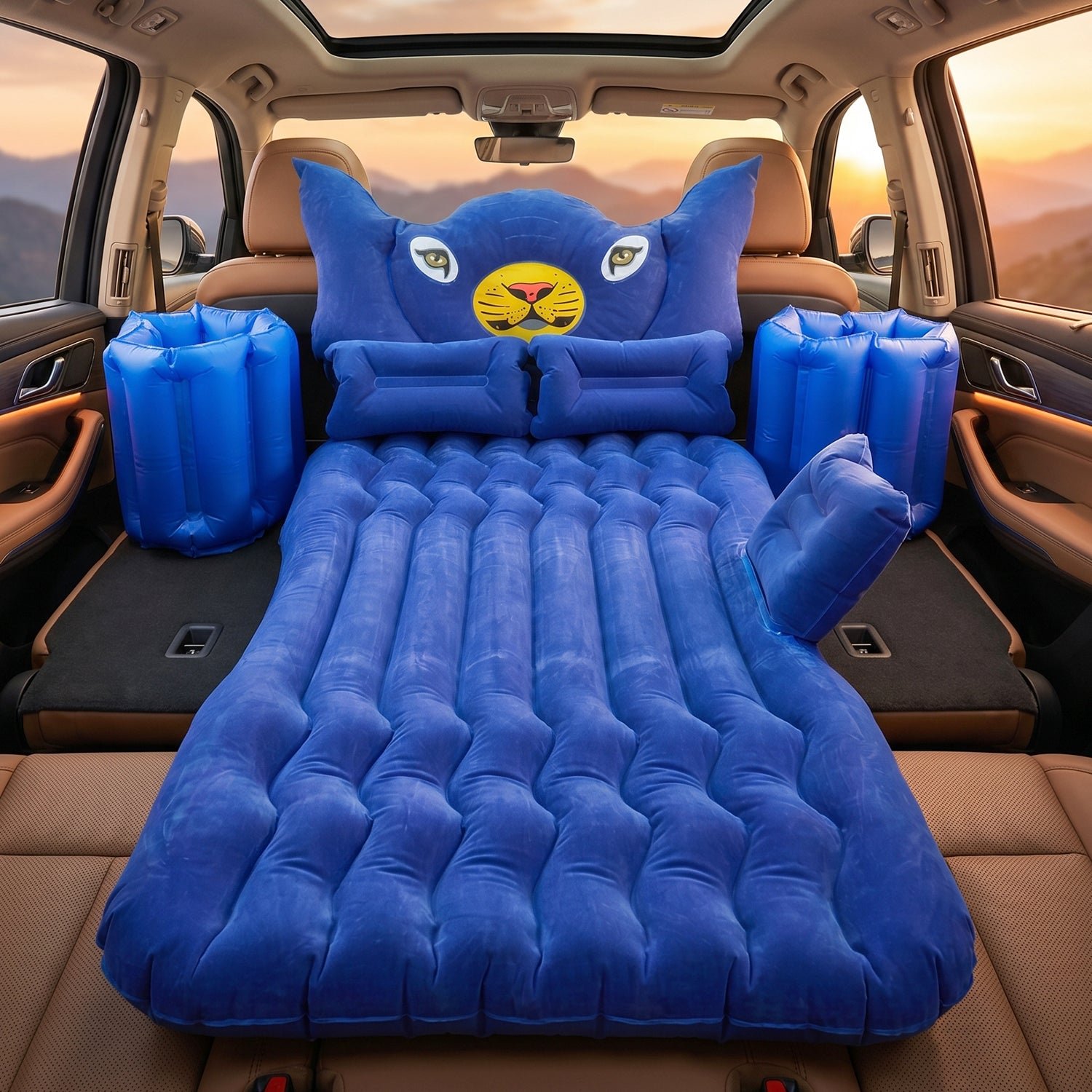 Inflatable Car Air Mattress Bed Set – Portable & Comfortable Sleep, Car Sofa - Image 3