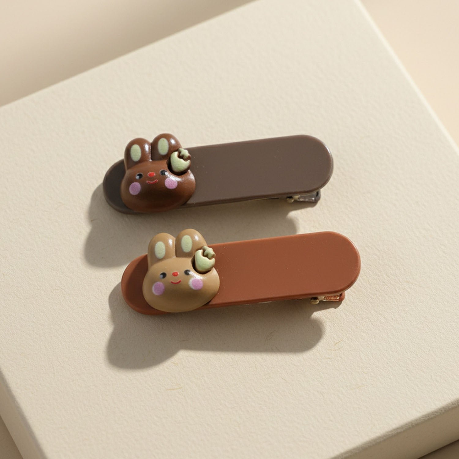Bunny Face Hair Clips – Cute Decorative Snap Set of 4 - Image 7