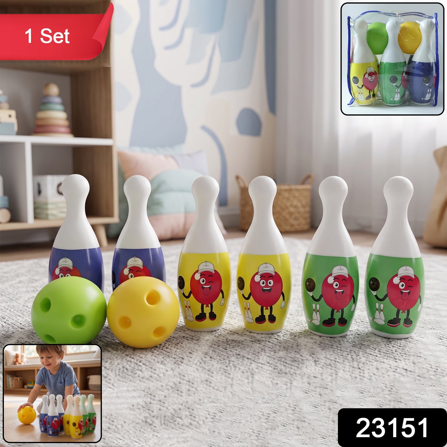 Kids Bowling Set – Develops Motor Skills & Coordination - Image 2