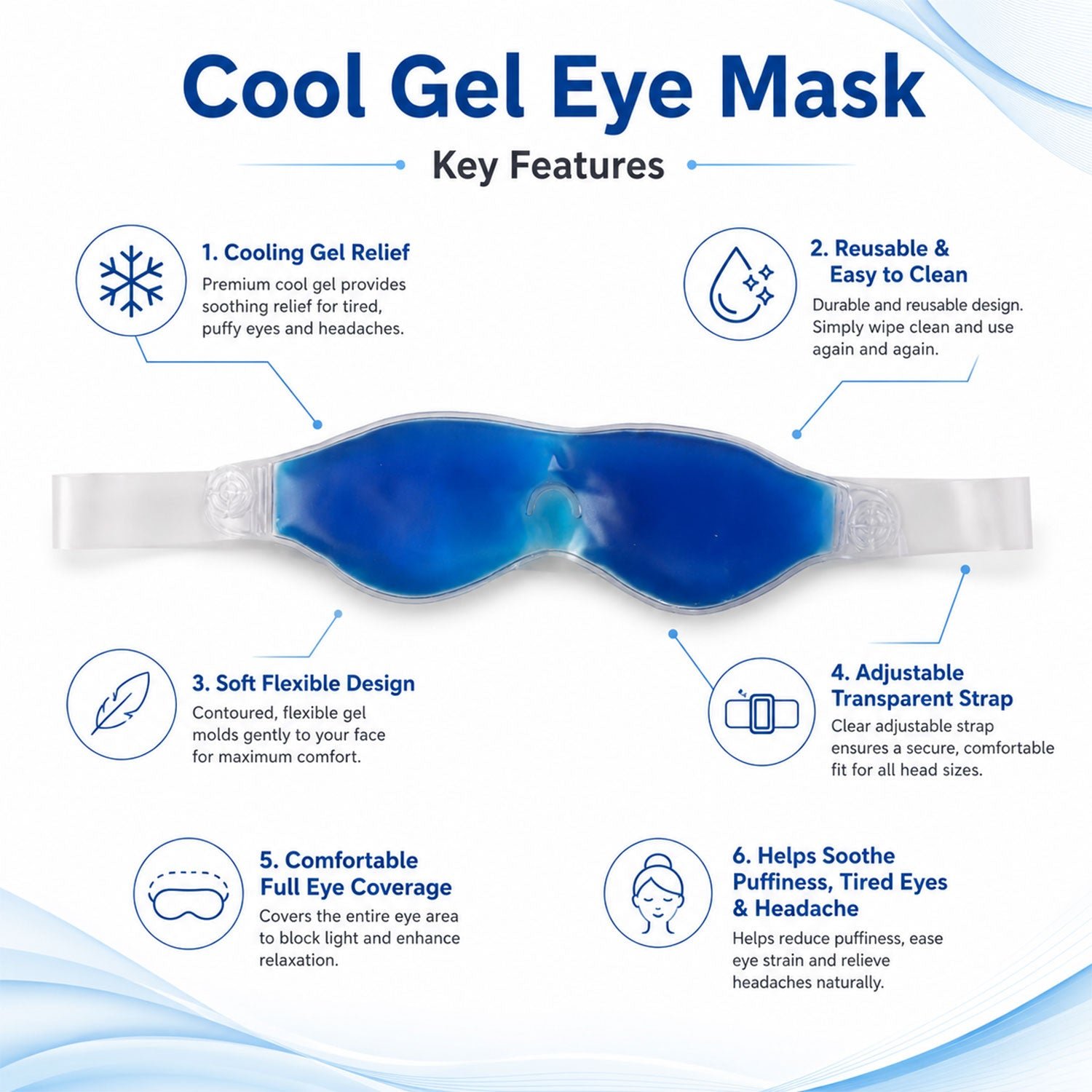 Cooling Gel Eye Mask – Instant Relief & Puffy Eye Reduction - Image 4