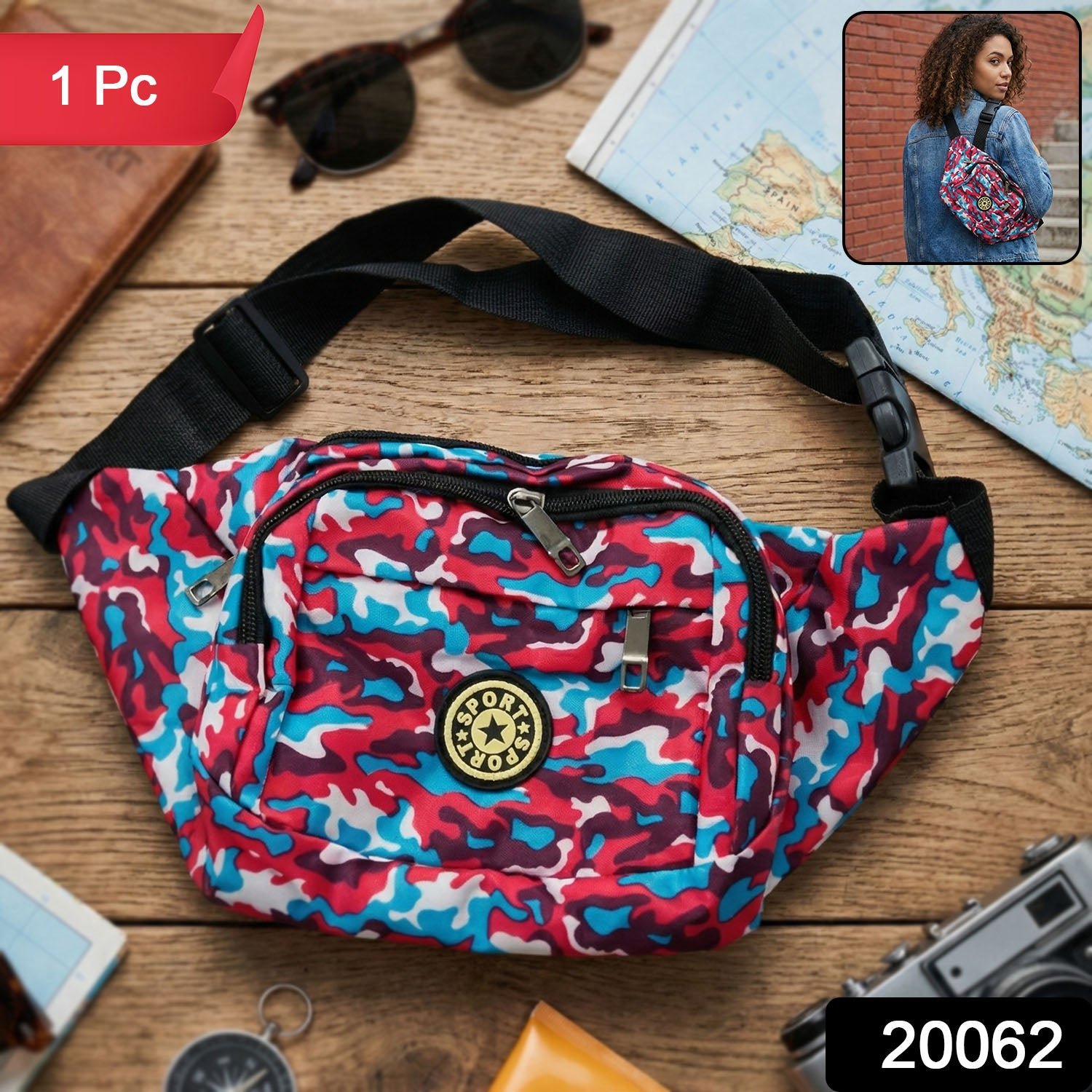 Waist Bag with Adjustable Strap – Stylish Multi-Purpose Sling Pouch - Image 2