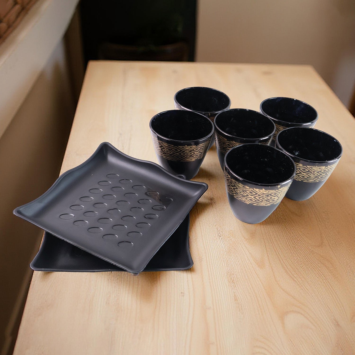 Ceramic Bowl and Cup Set – 8 Pc Dining Collection | Indo Glow - Image 6