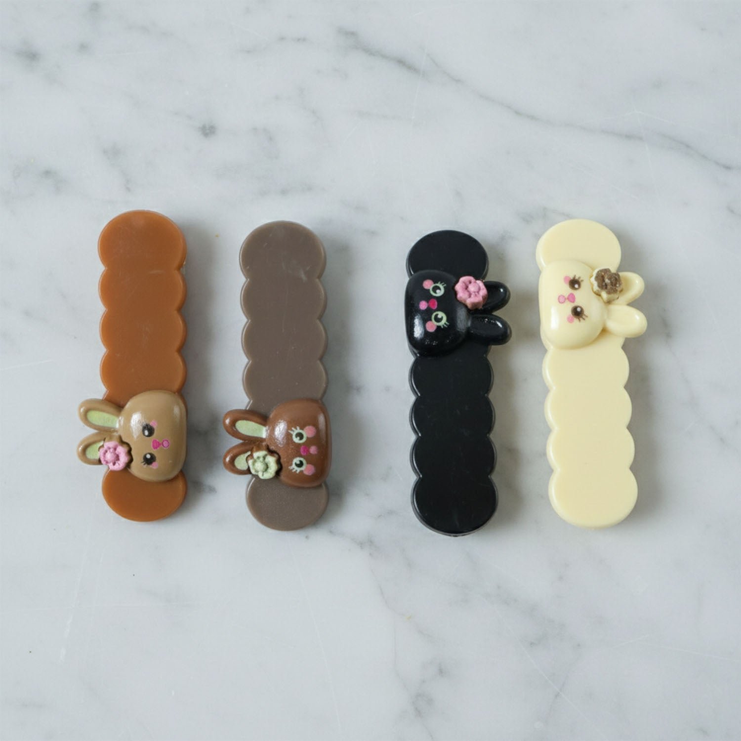 Bunny Hair Clips – Cute Cartoon Decorative Snap Set (4 Pc) - Image 7