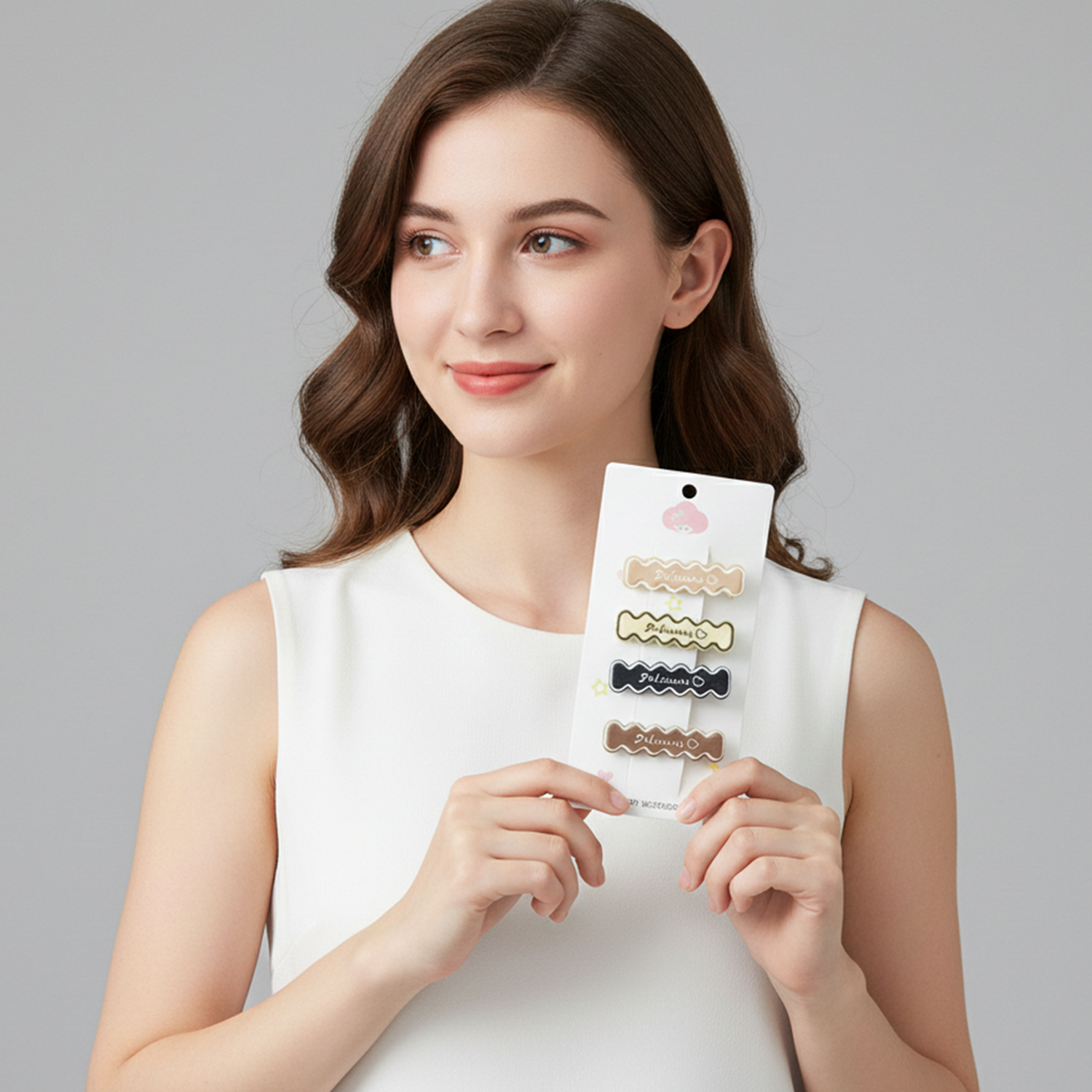 Elegant Design Hair Clips – Stylish 4-Pc Snap Set for Women - Image 3