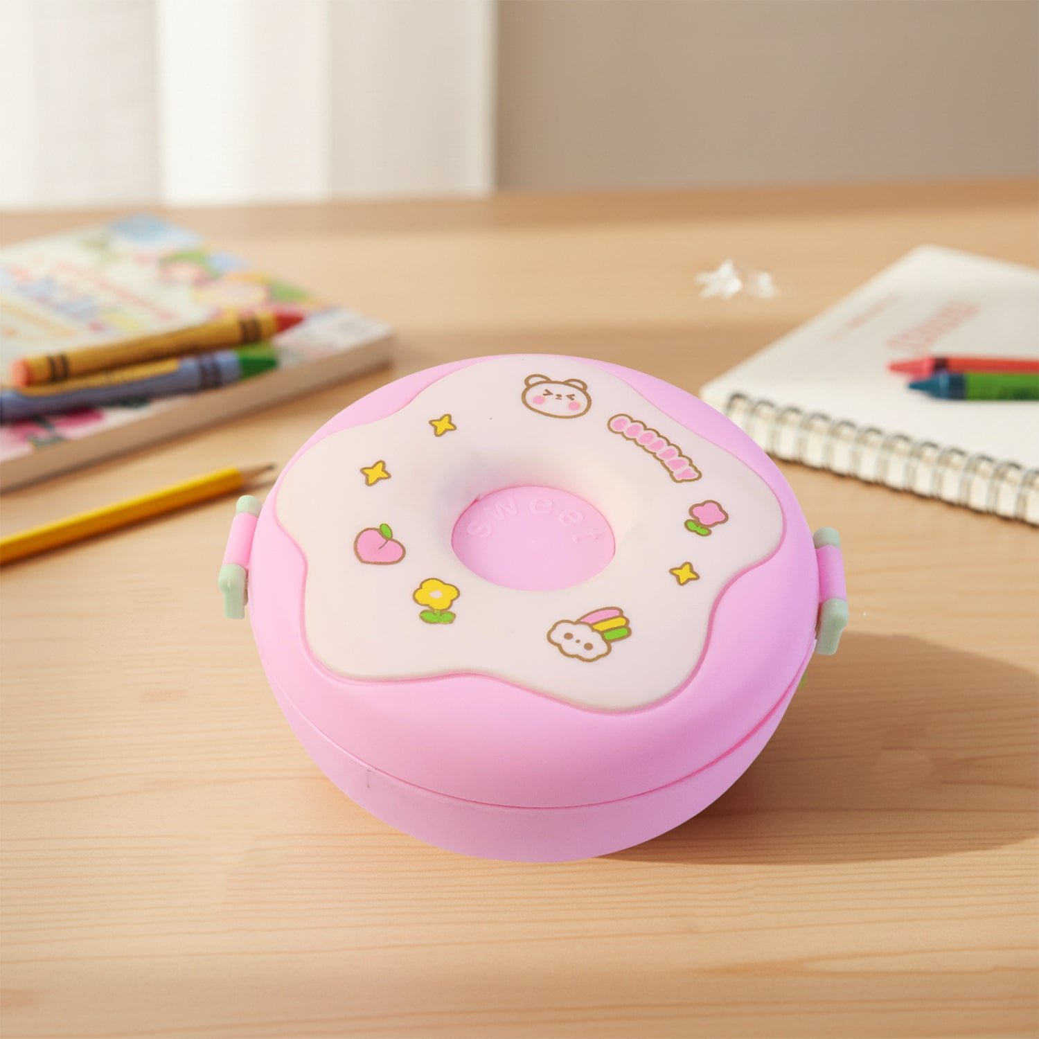 Donut Lunch Box – Insulated 3-Compartment for Kids & Adults | Lunchie Bunchie - Image 3