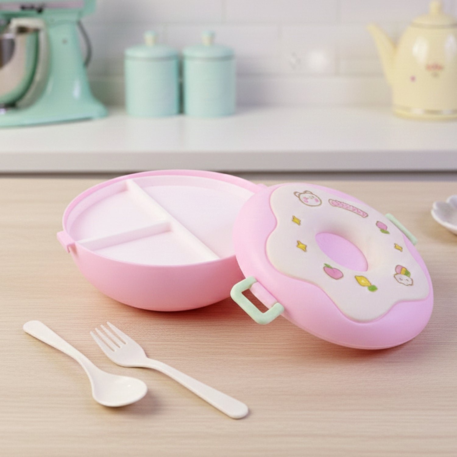 Donut Lunch Box – Insulated 3-Compartment for Kids & Adults | Lunchie Bunchie - Image 4