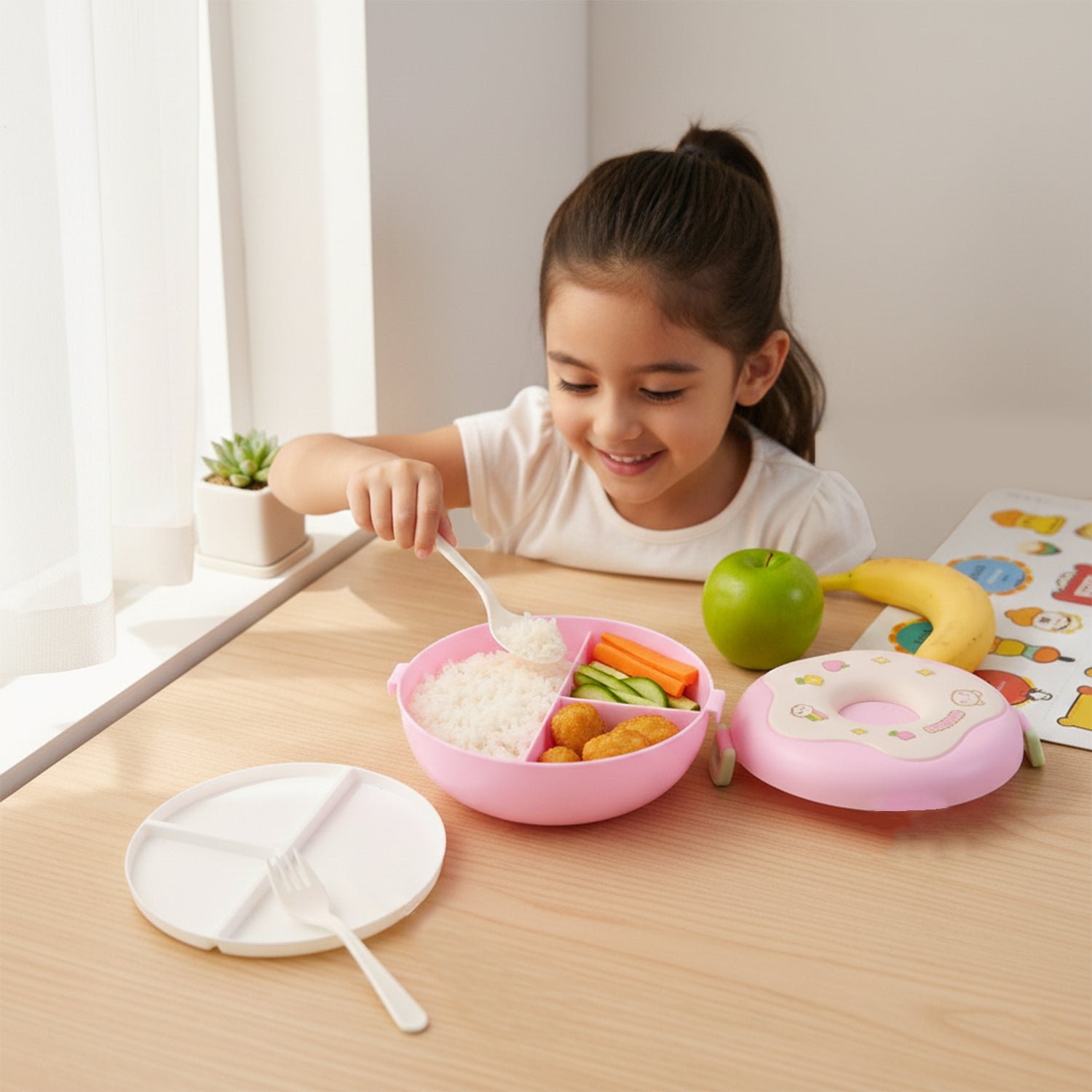 Donut Lunch Box – Insulated 3-Compartment for Kids & Adults | Lunchie Bunchie - Image 8