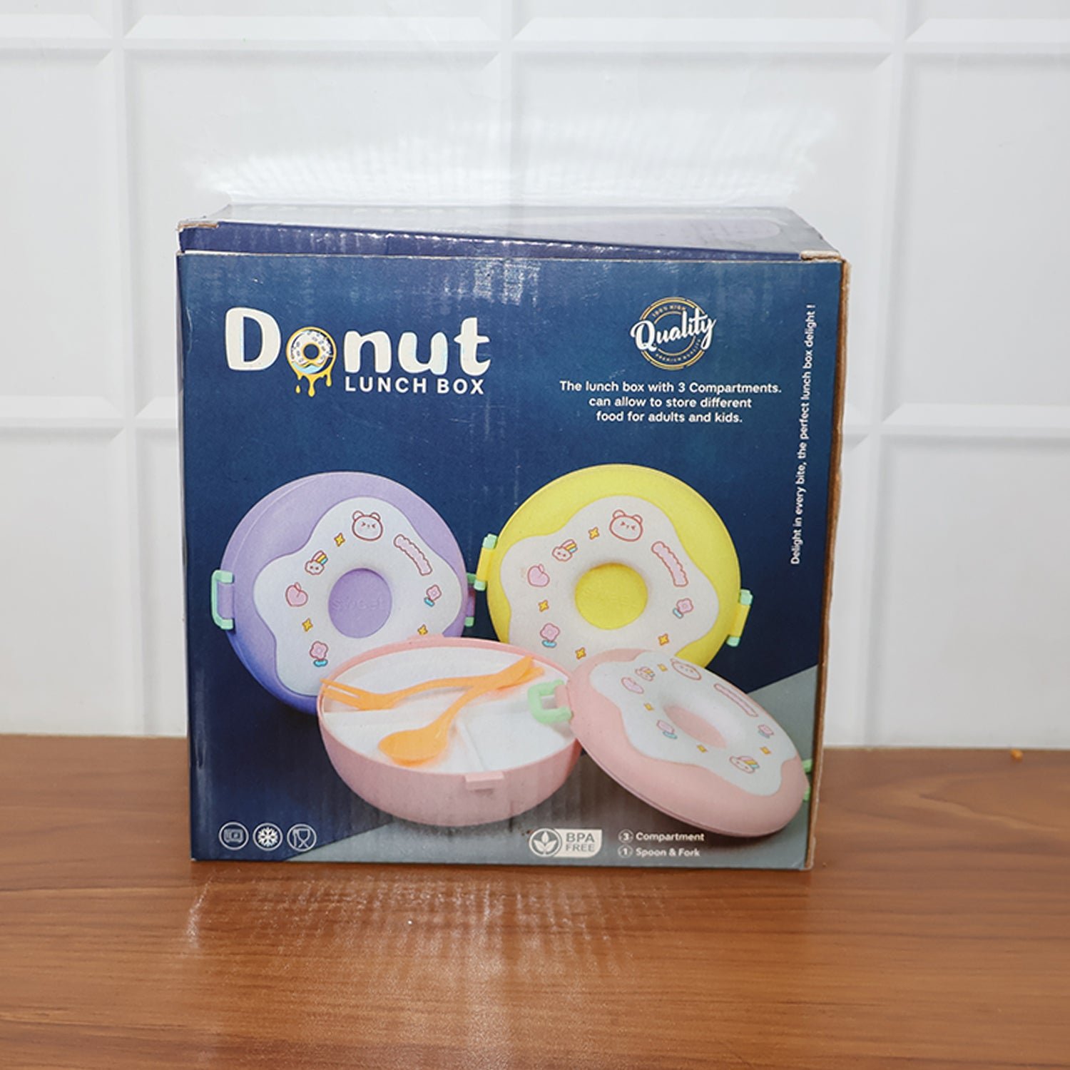 Donut Lunch Box – Insulated 3-Compartment for Kids & Adults | Lunchie Bunchie - Image 9