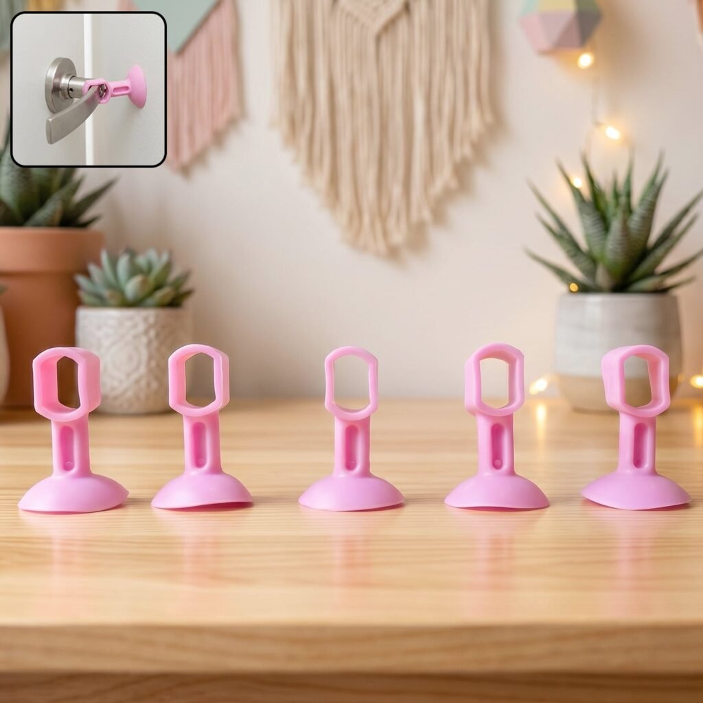 Silicone Door Stopper for Wall Protection with Suction Base