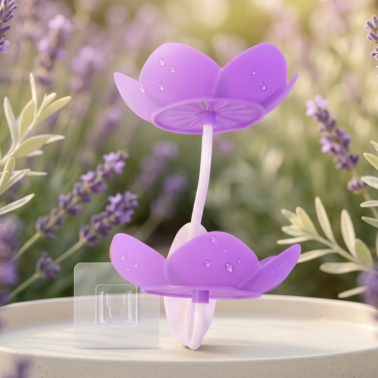 Flower Shape Double Layer Soap Dish – Wall Mount, Self Draining - Image 3