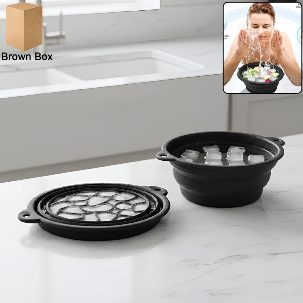 Silicone Ice Facial Bowl – Portable Foldable Cold Therapy