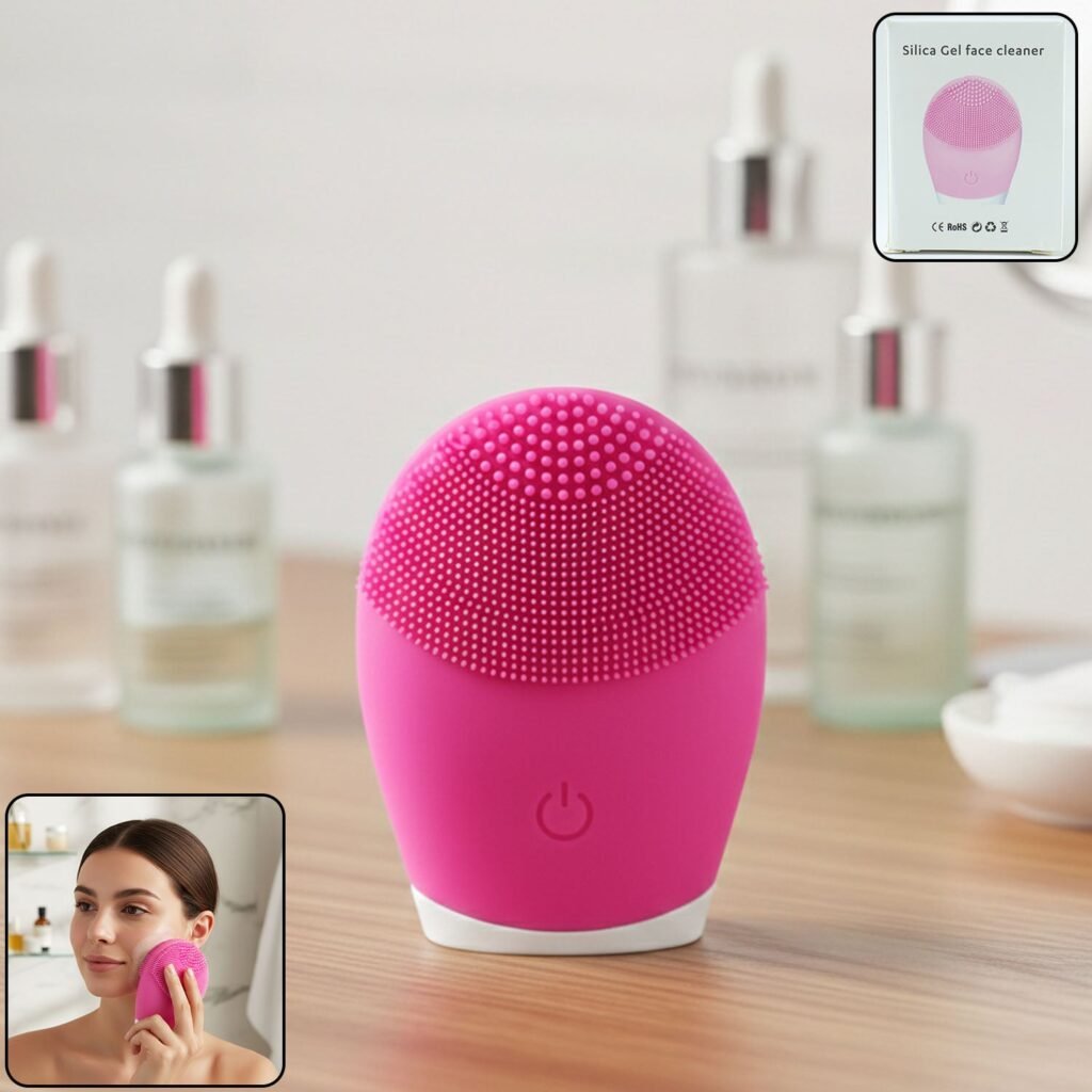 Silicone Electric Facial Cleansing Brush – Deep Pore Clean & Massage