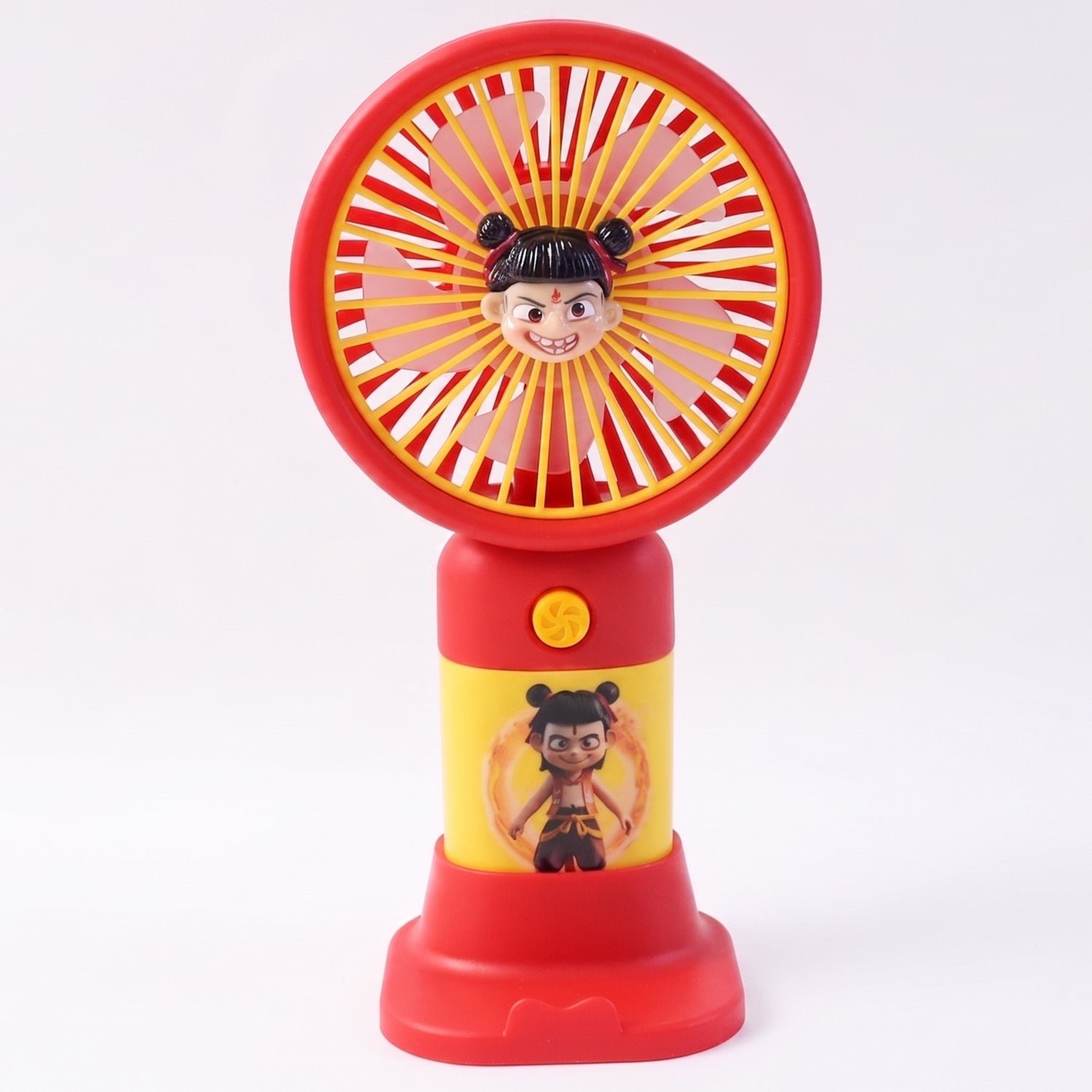 Cute Cartoon Character Mini Fan – Portable & Rechargeable for Kids - Image 4