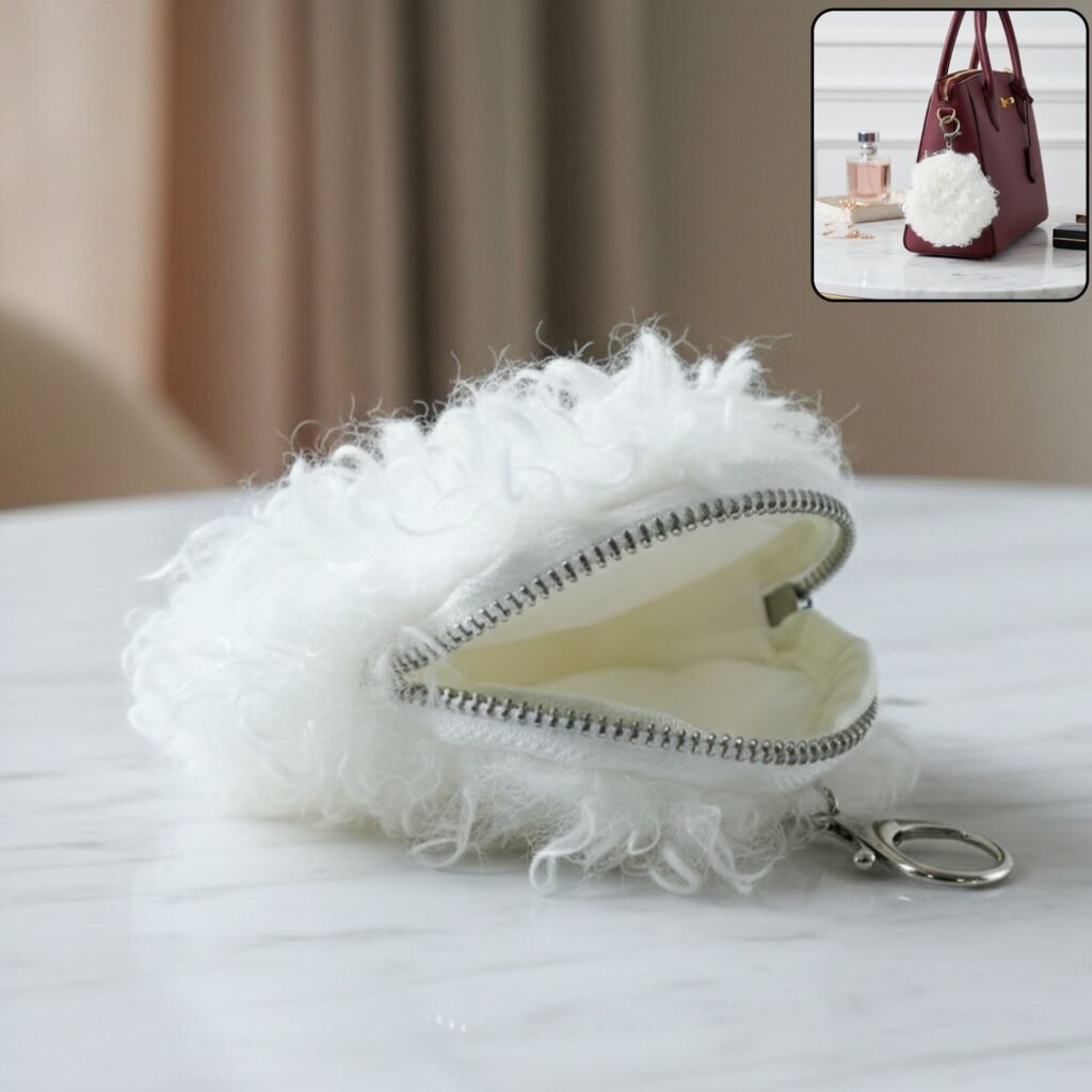 Mini Coin Purse – Soft Fluffy Compact Faux Fur Pouch
