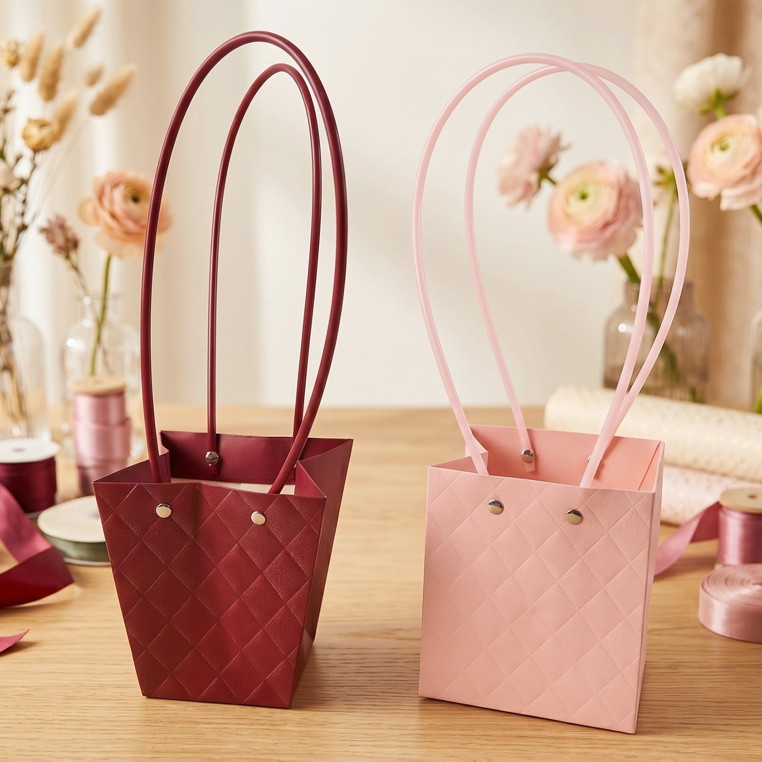 Foldable Flower Packaging Bag – Elegant & Water-Resistant Design - Image 3
