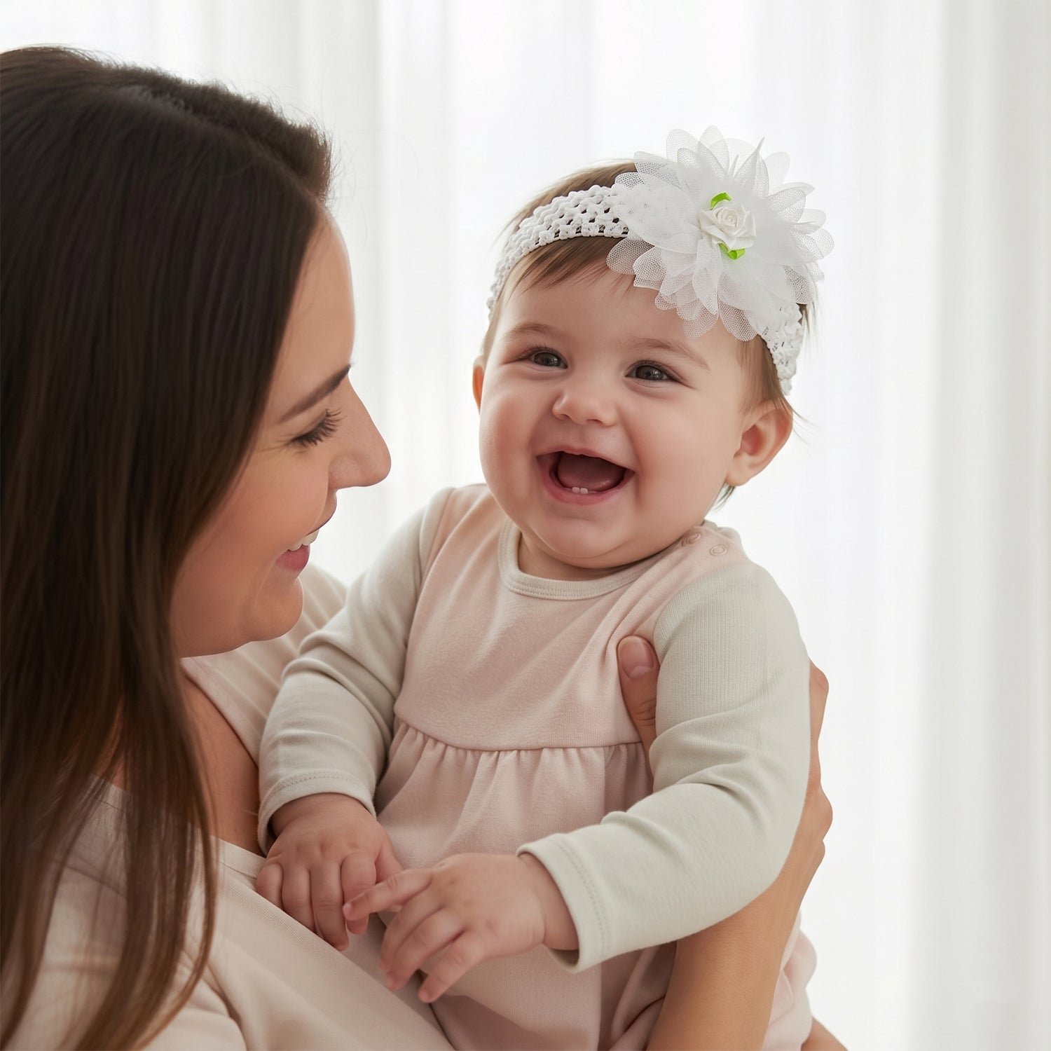 Cute Soft Elastic Floral Baby Headband – Comfortable & Stylish - Image 5