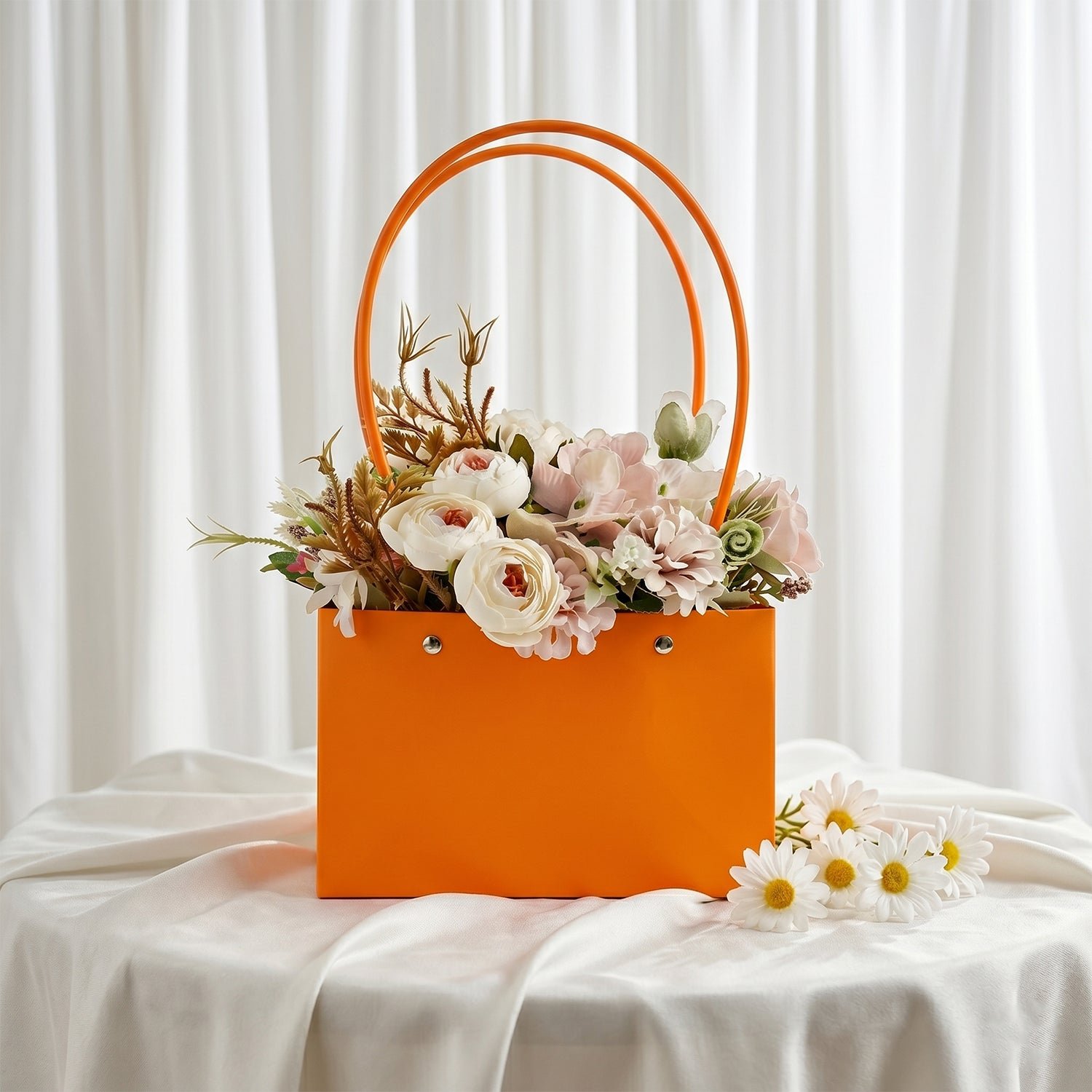 Foldable Flower Packaging Bag – Waterproof & Elegant Handle - Image 4