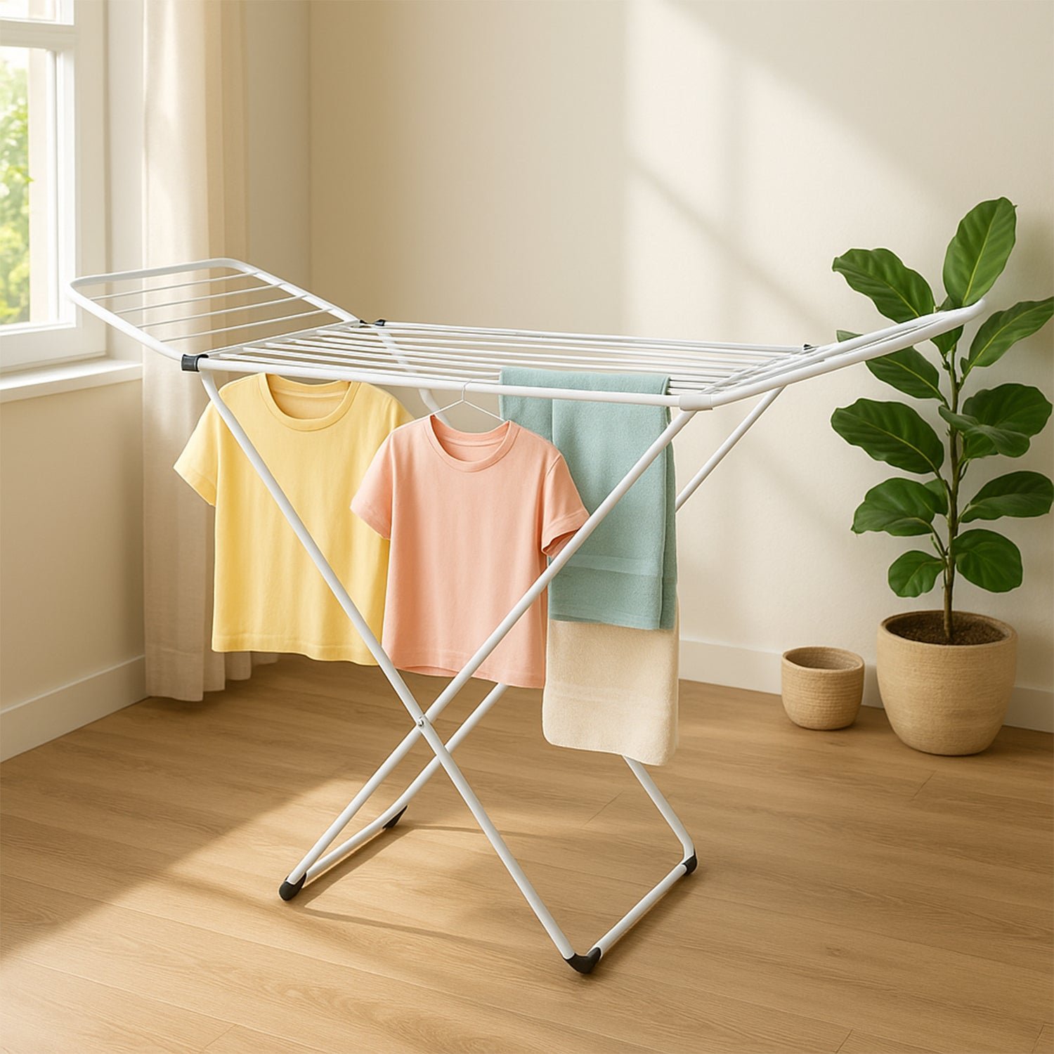 Foldable Butterfly Clothes Drying Stand – Wide Wings & Space Saving - Image 4