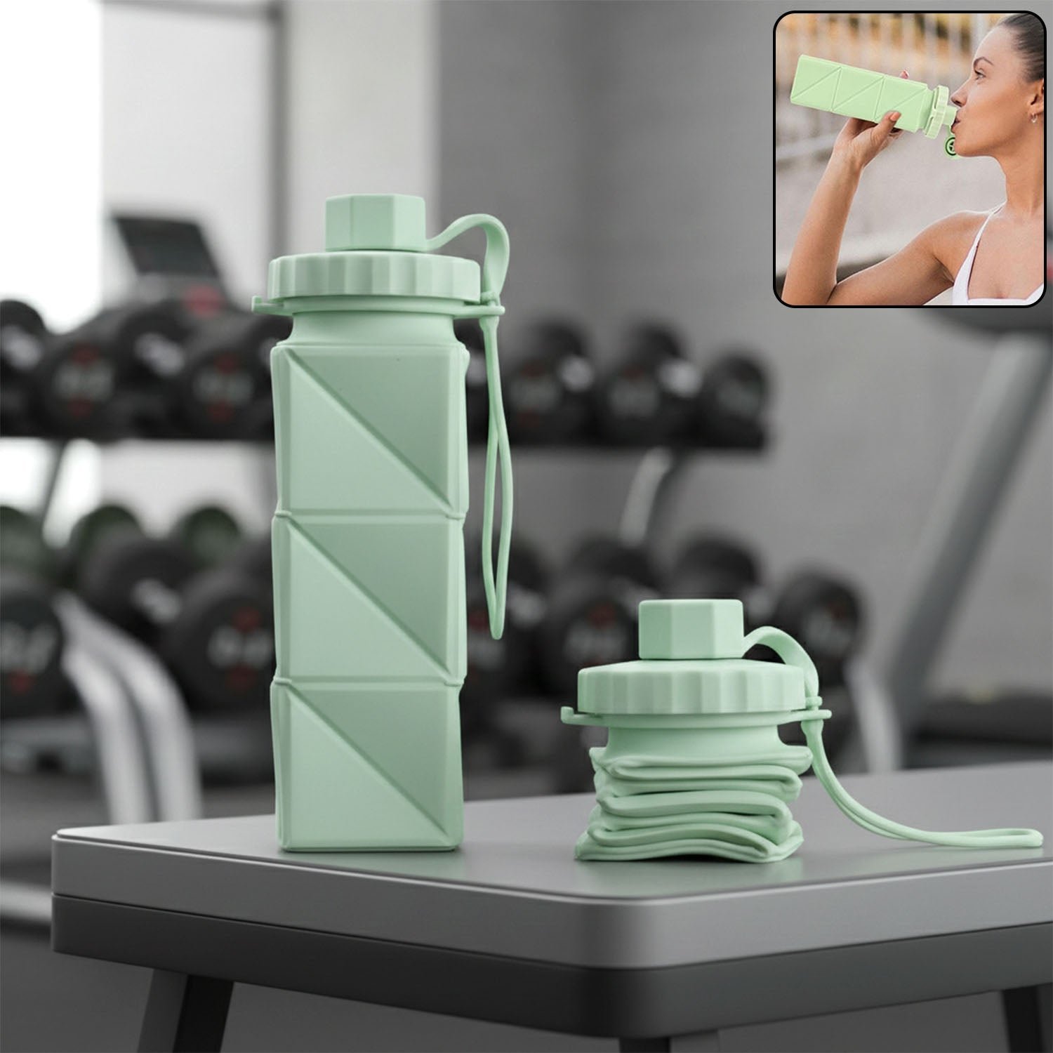 Foldable Water Bottle – Leakproof & Space-Saving Design - Image 2