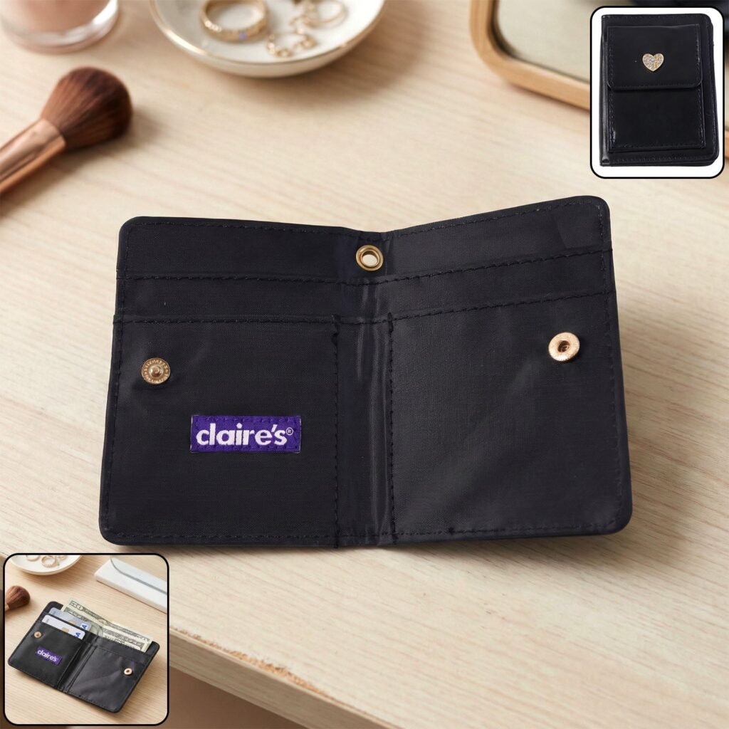 Compact Card Holder Wallet – Secure Snap Button Closure