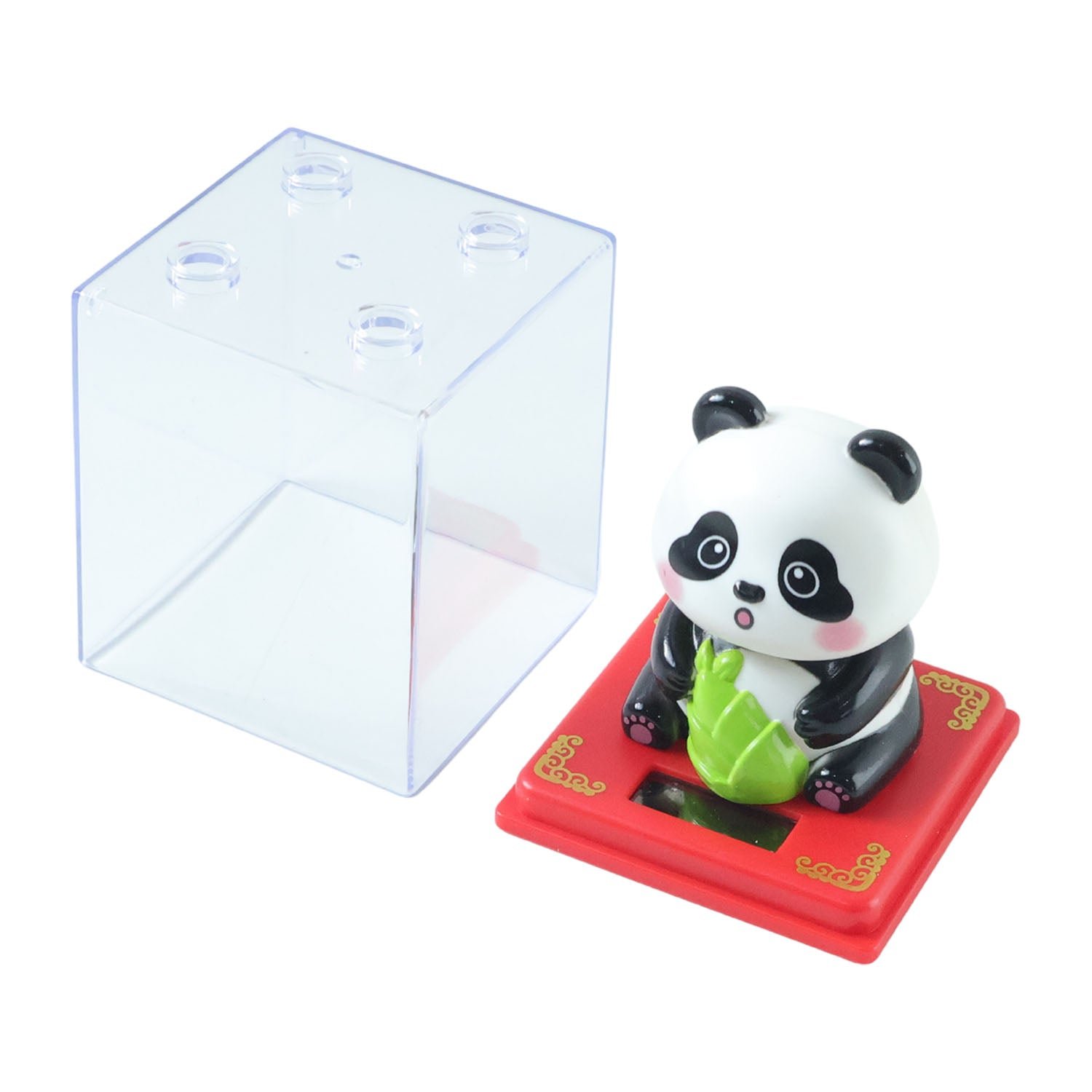 Solar Powered Panda Showpiece – Eco-Friendly Moving Head Decor - Image 5