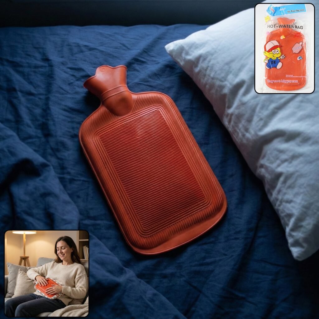Hot Water Bag for Pain Relief – Durable Leak-Proof Rubber (31x18 cm)