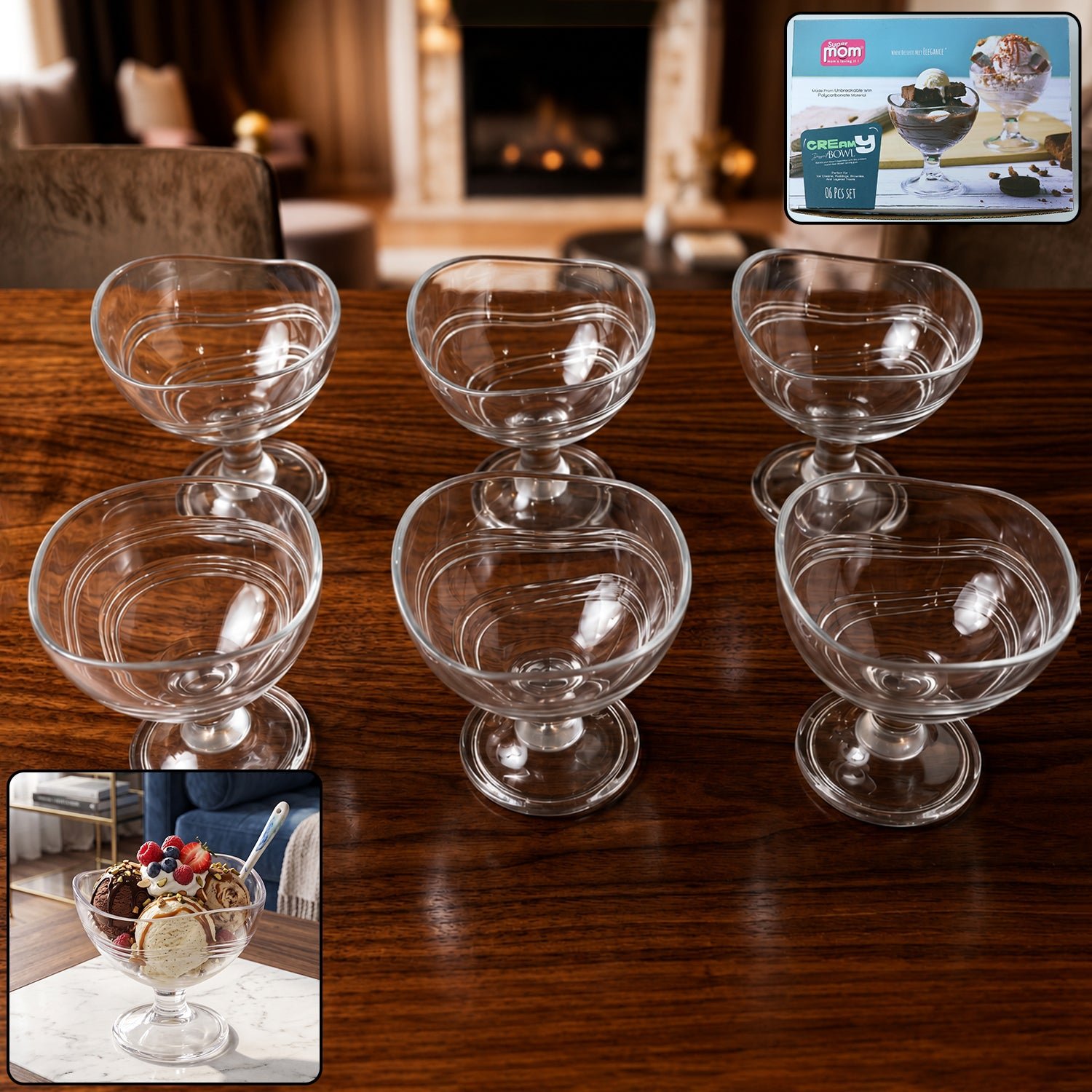 Unbreakable Creamy Dessert Bowls – Elegant, Durable & Crystal Clear - Image 4