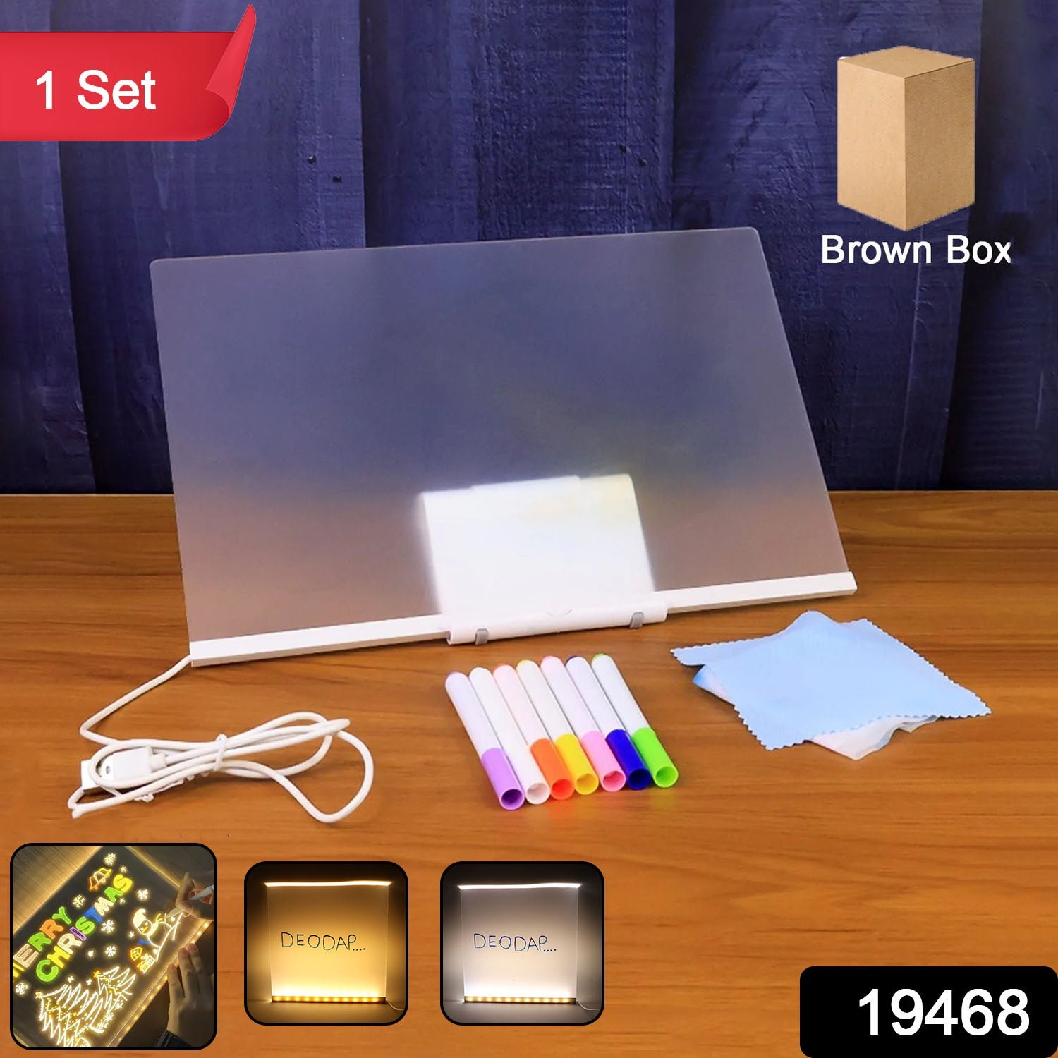 LED Acrylic Writing Board – USB Powered Illuminated Display - Image 2