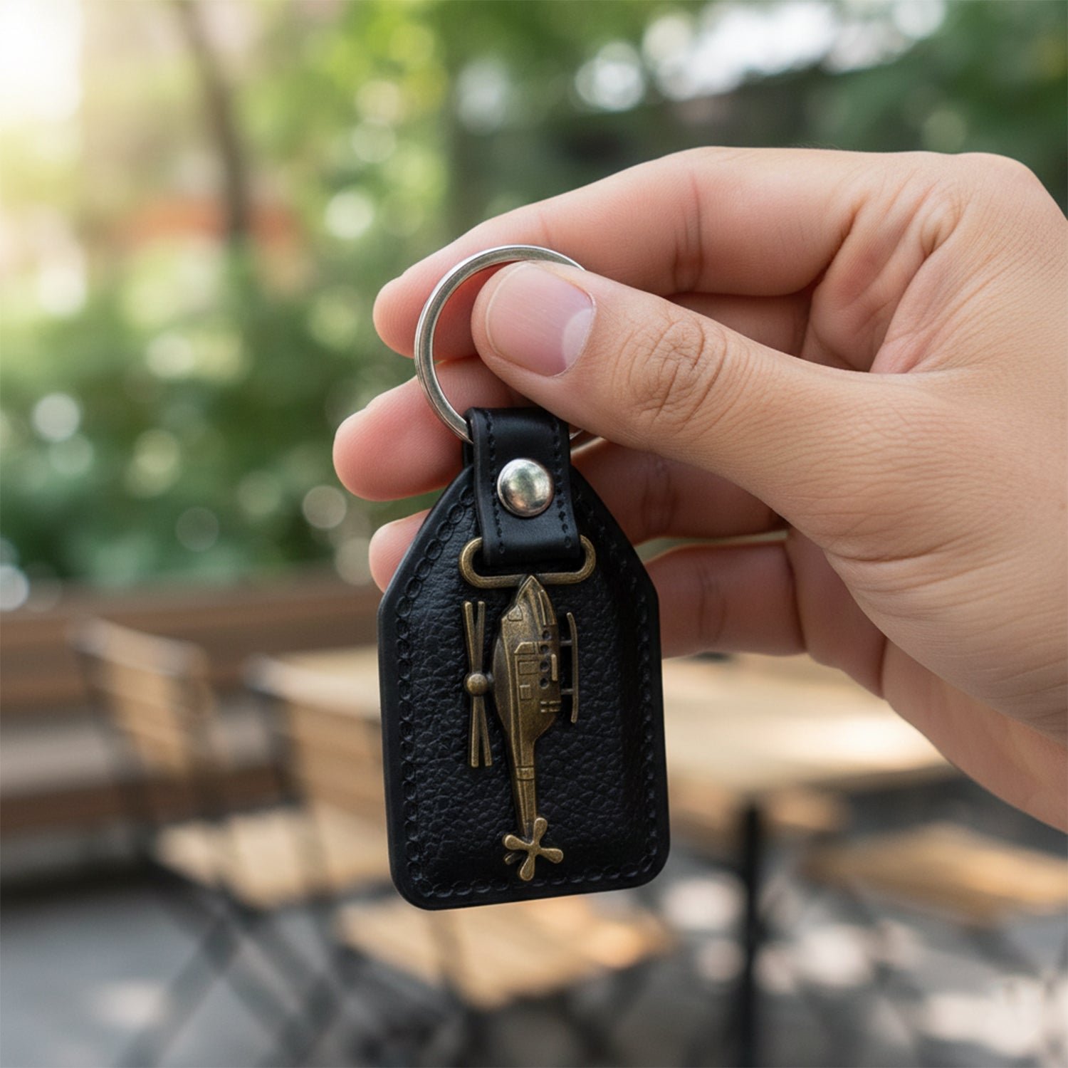 Leather Finish Metal Sword Keychain – Stylish and Durable Accessory - Image 4