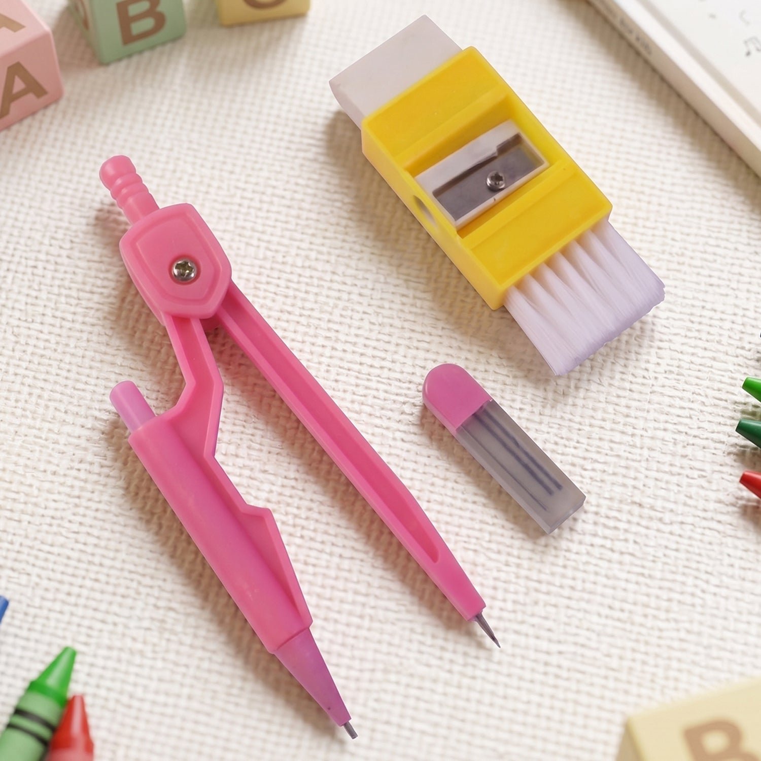 Kids Mini Stationery Set – Complete Geometry Tools for School - Image 3