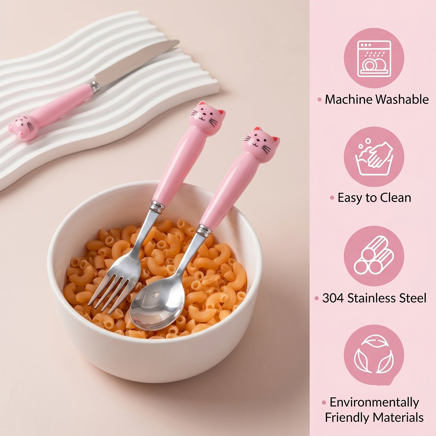 Kids Stainless Steel Cutlery Set – Safe, Durable & Portable - Image 3