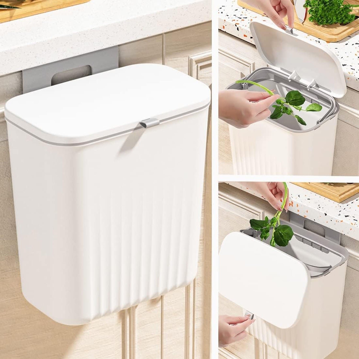 Kitchen Dustbin – Space-Saving Wall Mounted Plastic Bin - Image 4