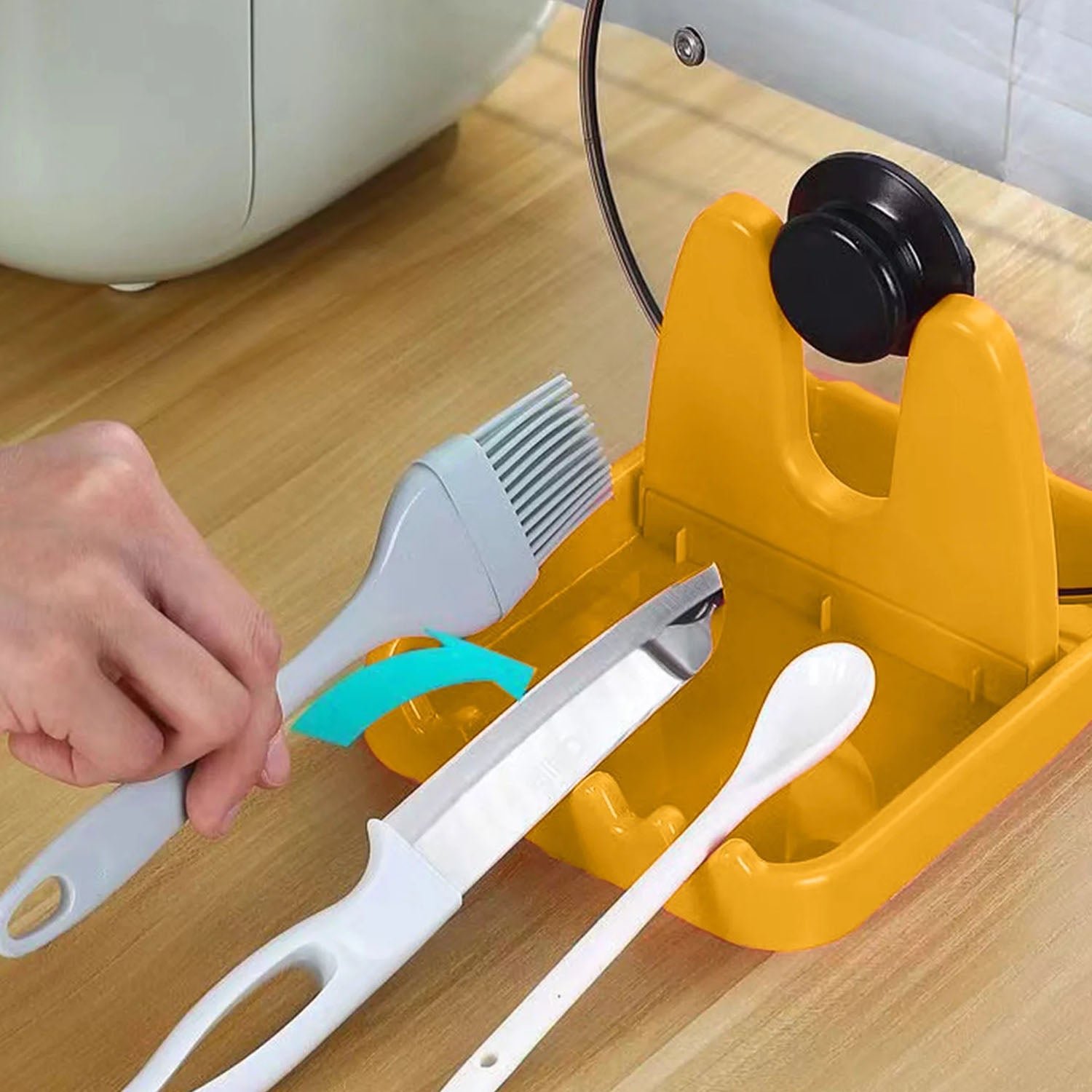 Kitchen Lid & Spoon Holder Stand – Compact & Heat-Resistant - Image 4