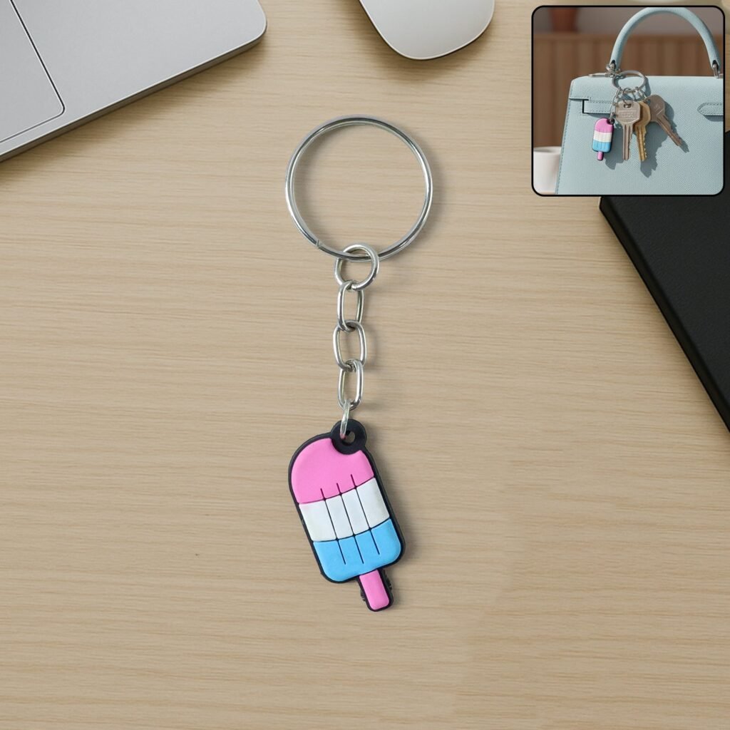 Ice Cream Popsicle Keychain – Cute Colorful Cartoon Accessory