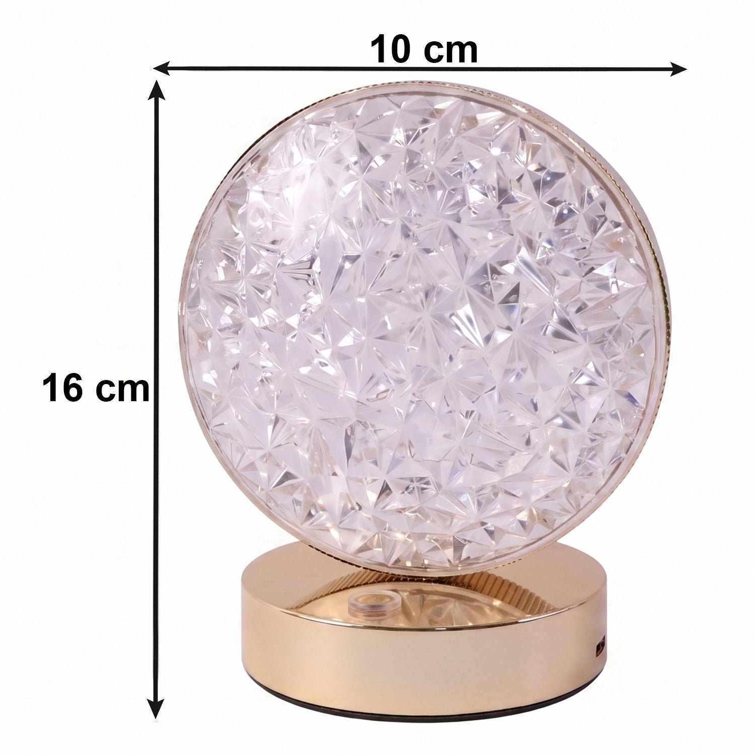 Round Crystal LED Table Lamp – Dimmable Touch & USB Rechargeable - Image 6