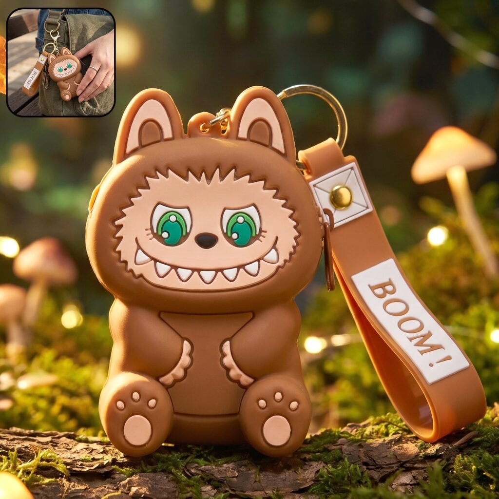Mini Silicone Pouch Keychain – Cute Cartoon Style for Daily Use