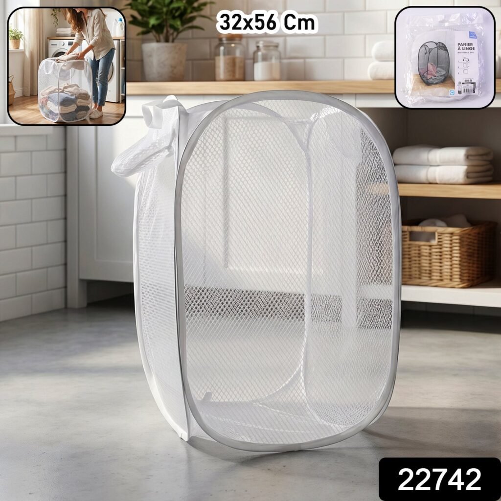 Foldable Mesh Laundry Bag – Large Capacity & Portable Design