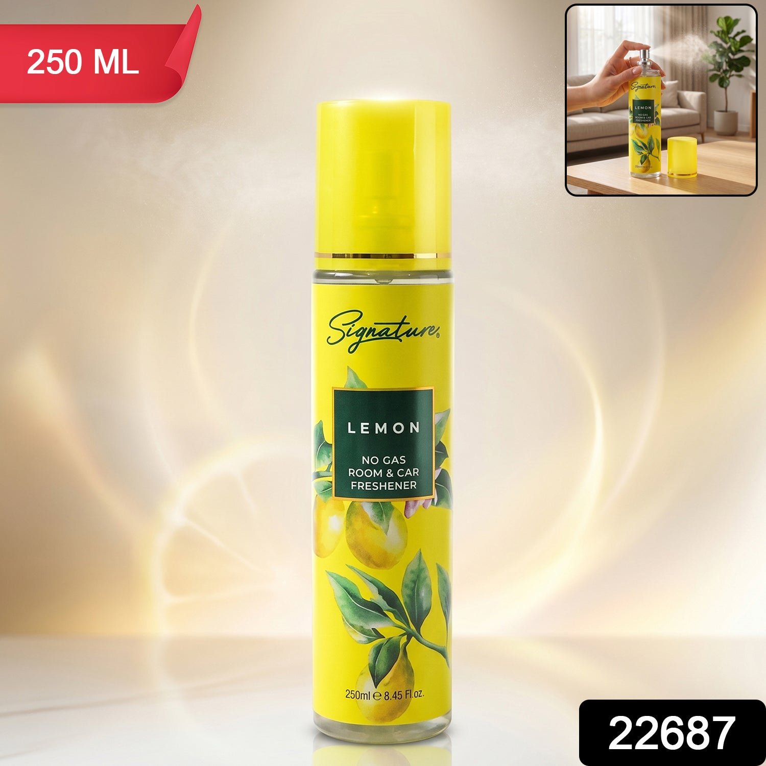 Lemon Room & Car Freshener Spray – Long-Lasting Citrus Fragrance - Image 2