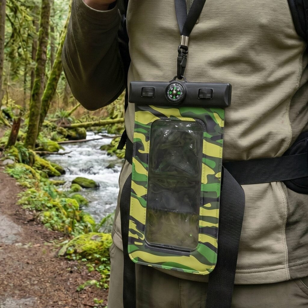 Waterproof Mobile Pouch with Compass – Ultimate Outdoor Protection